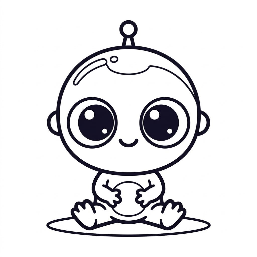 Alieno Bambino da colorare