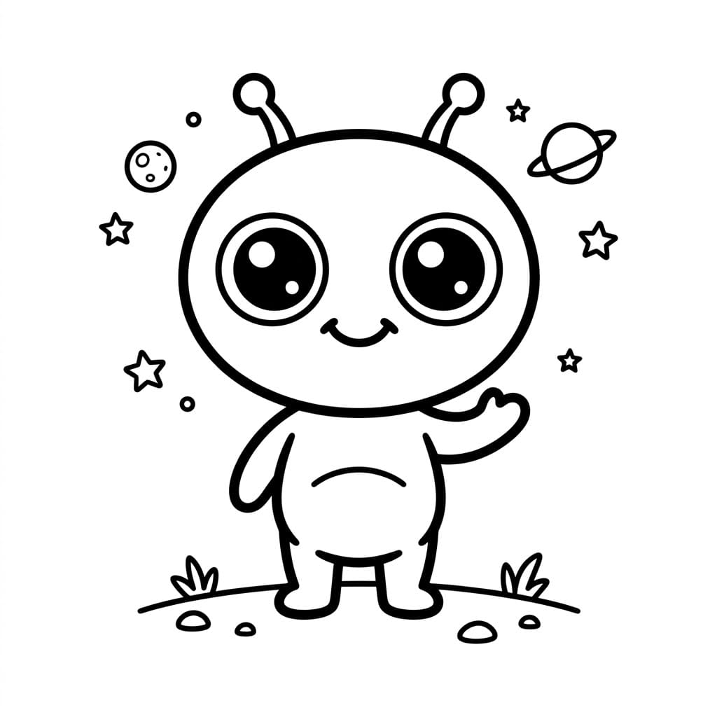 Alieno Carino da colorare