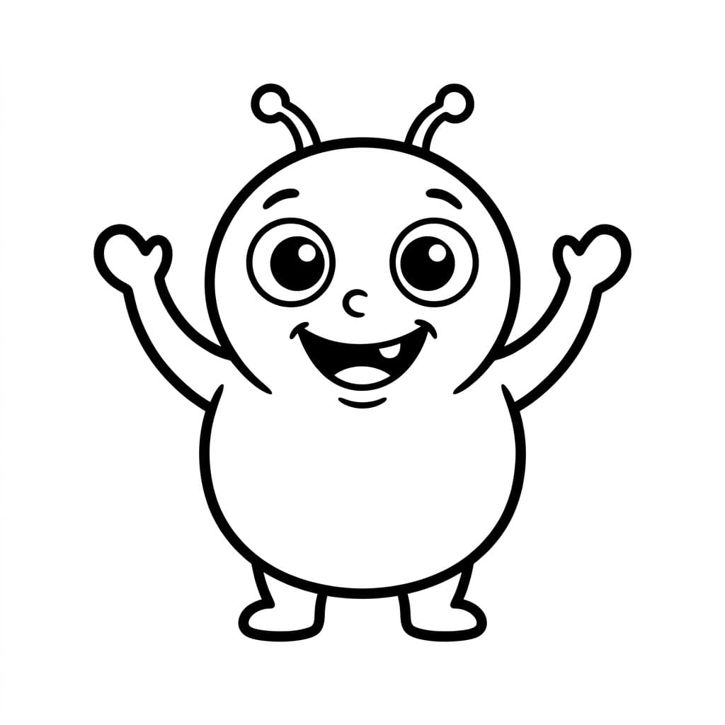 Alieno Felice da colorare