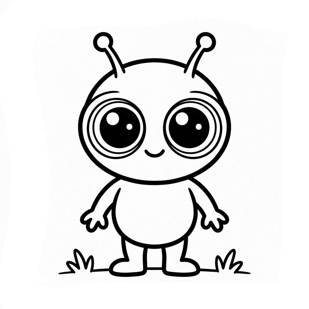 Alieno Piccolo da colorare