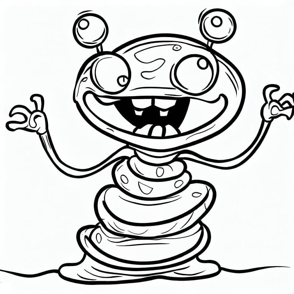 Alieno inquietante da colorare