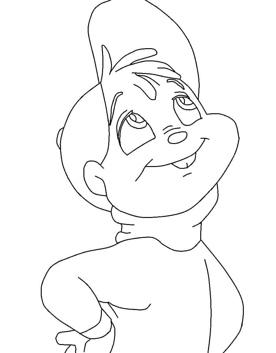 Alvin gioioso da colorare