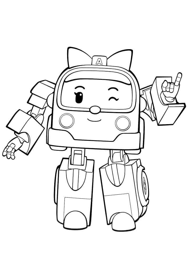 Amber Robocar Poli da colorare