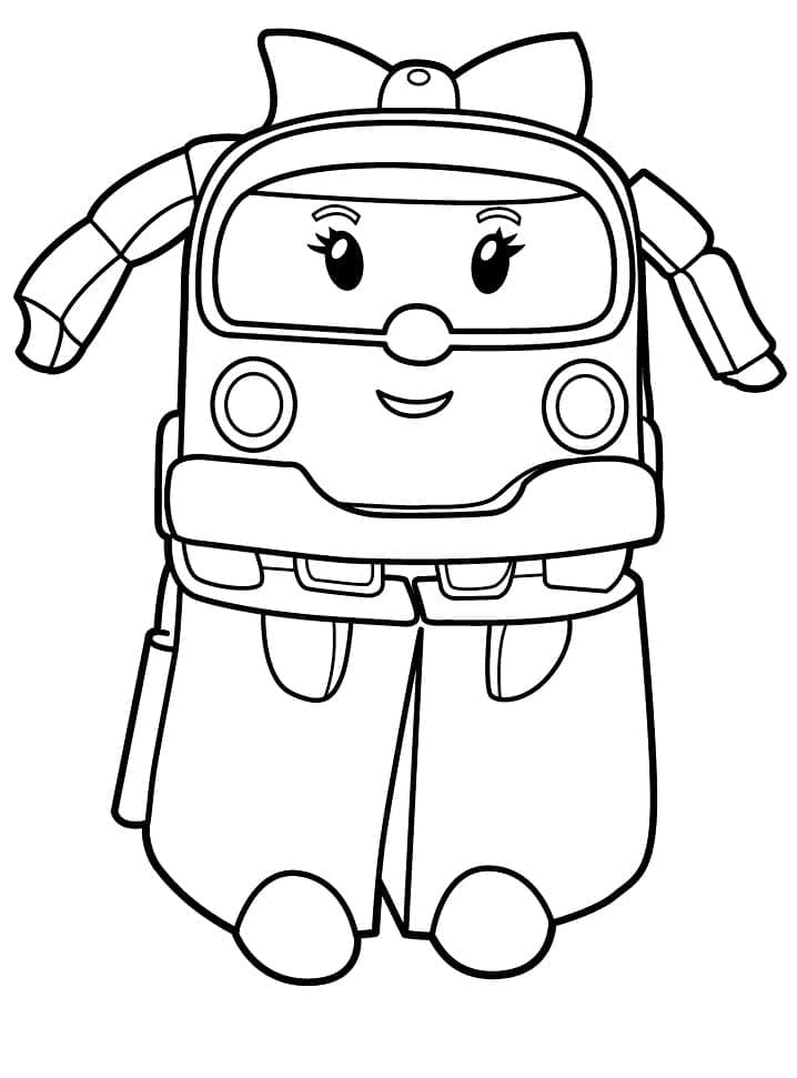 Amber from Robocar Poli da colorare