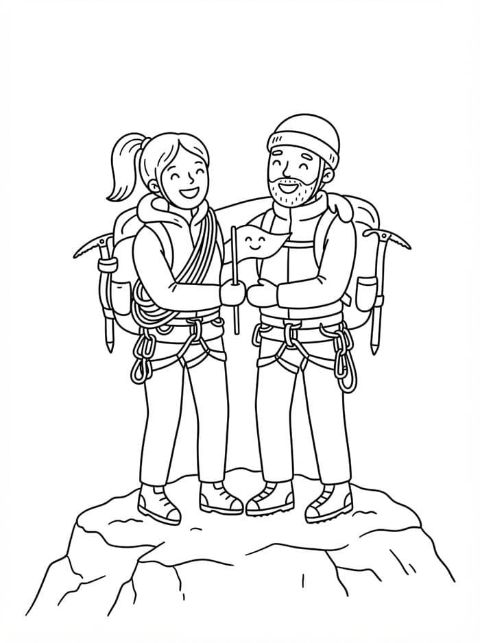 Amici alpinisti da colorare