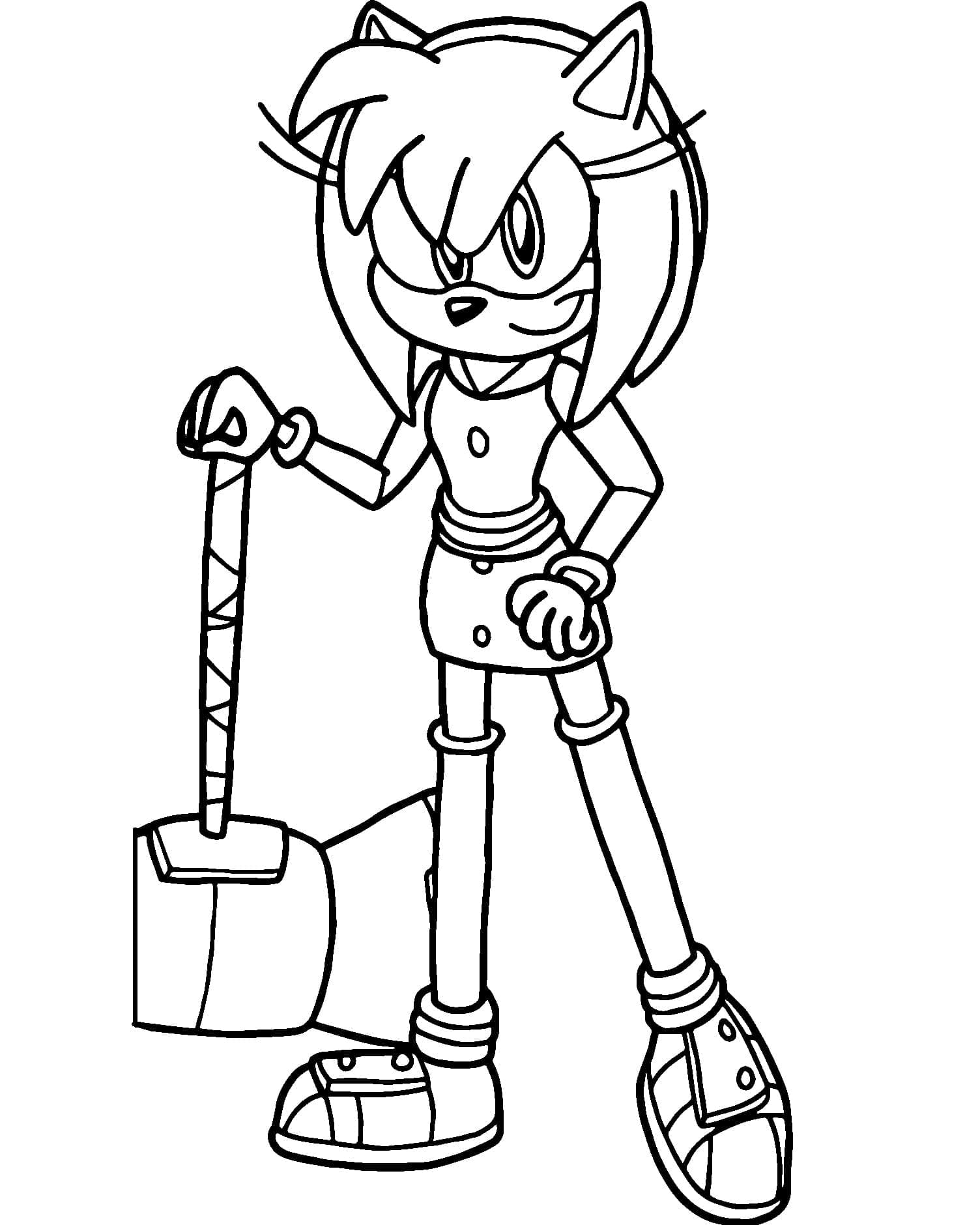 Amy Rose molto cool da colorare