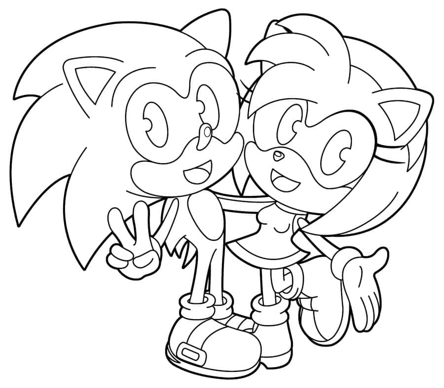 Amy Rose sorpresa da colorare
