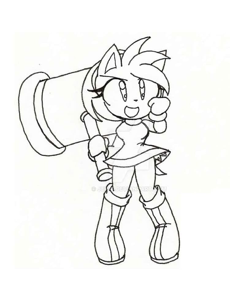Amy Rose stampabile gratis da colorare