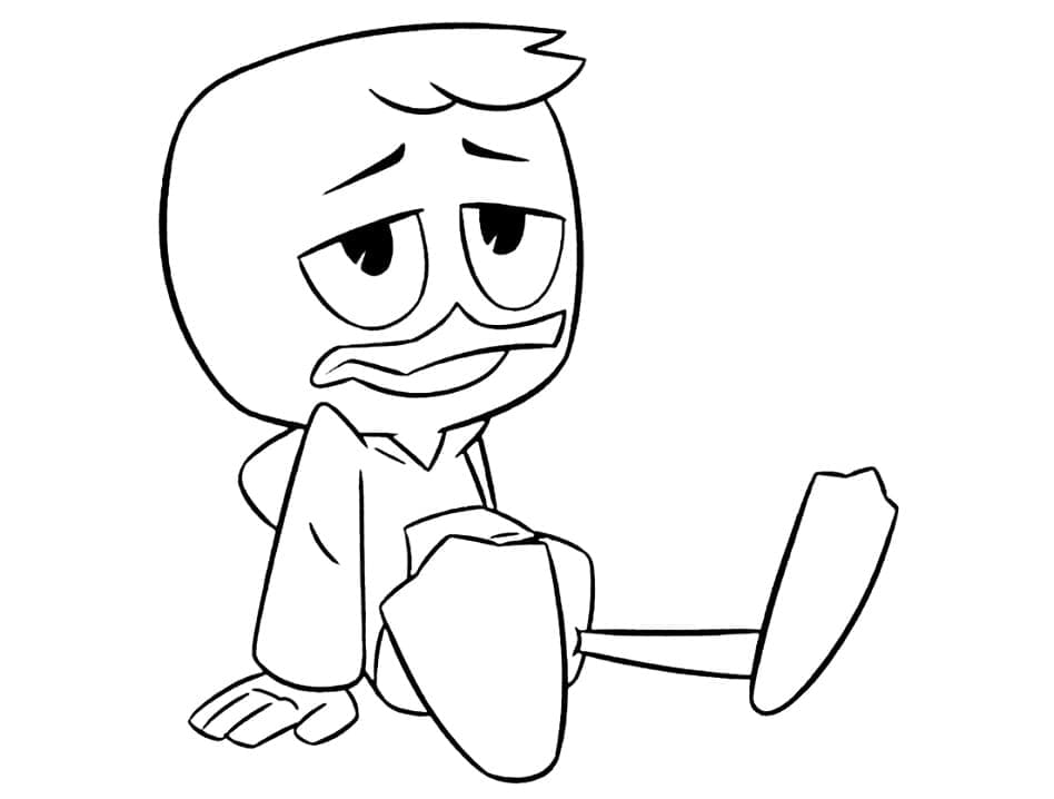 Anatre stanco in Ducktales da colorare