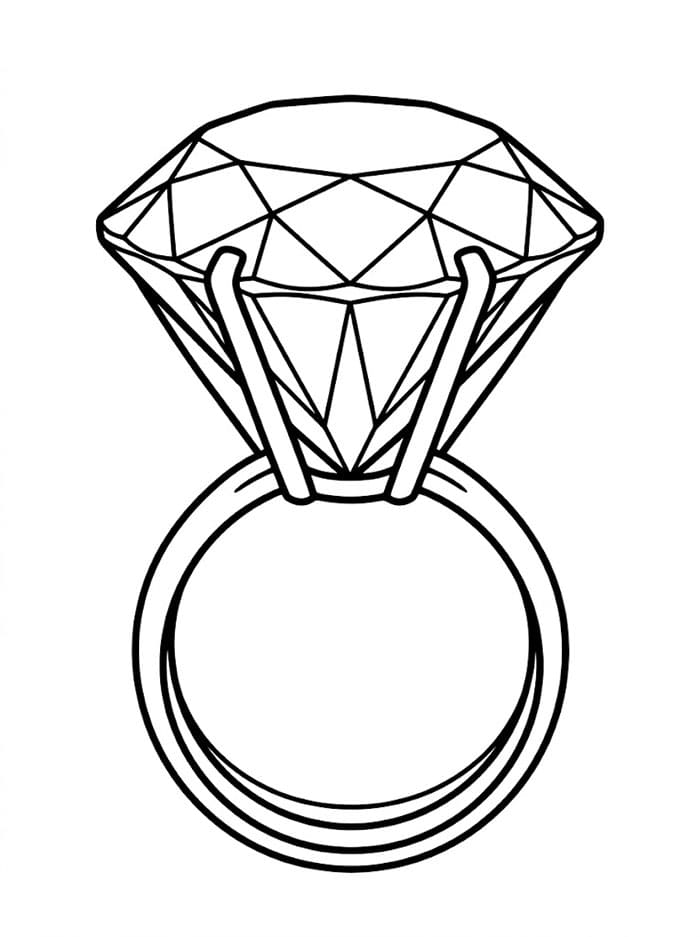 Anello di diamanti da colorare