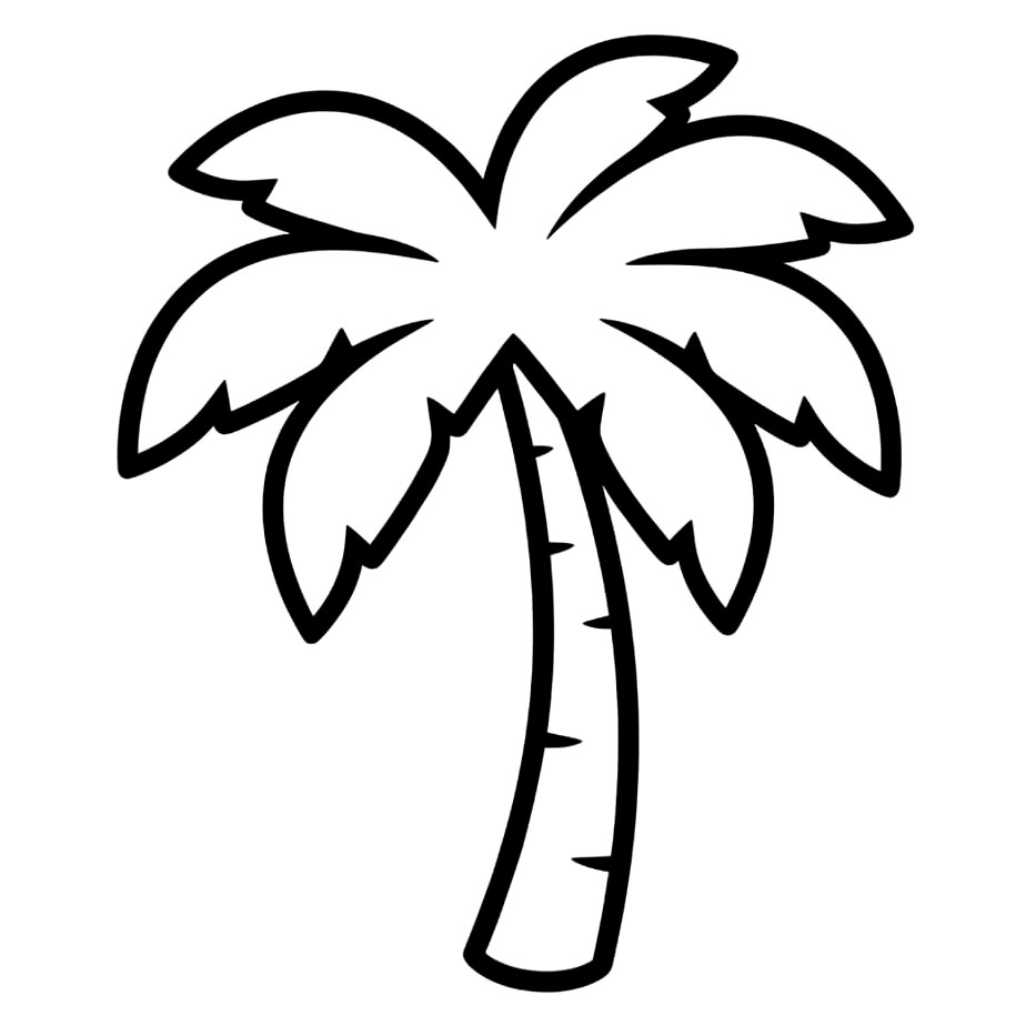 Animazione di palma da colorare