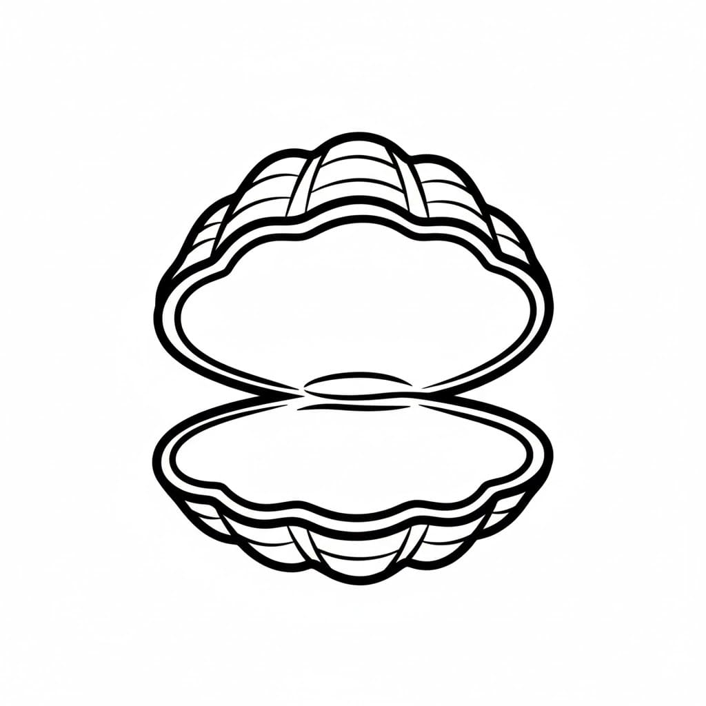 Aprire la conchiglia da colorare