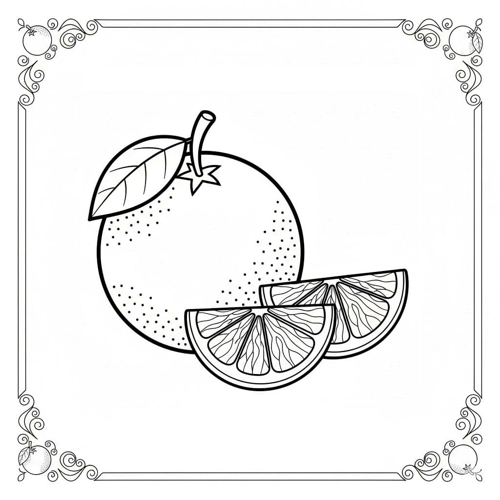 Arancione artistico da colorare