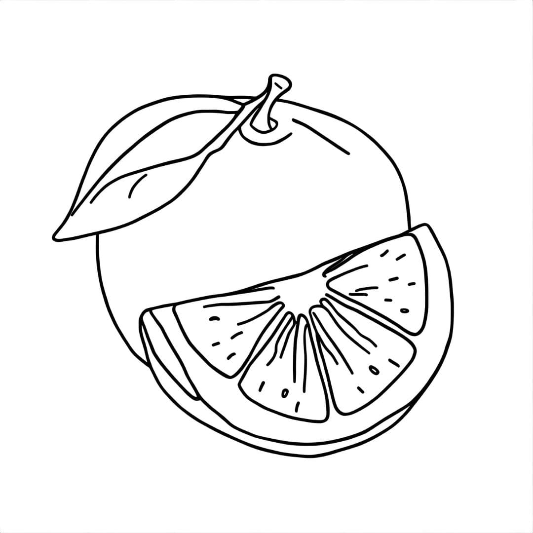 Arancione stampabile da colorare