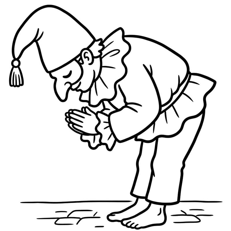 Arco Pulcinella Polite da colorare