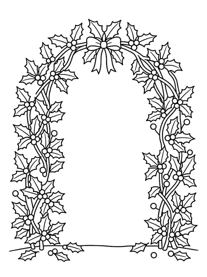 Arco di Agrifoglio da colorare