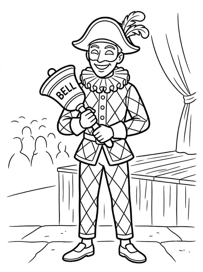 Arlecchino da colorare