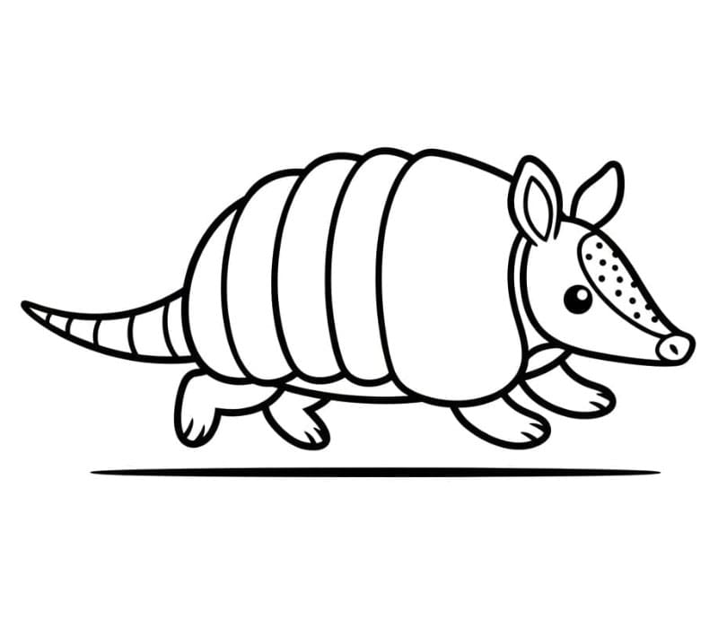 Armadillo facile da colorare