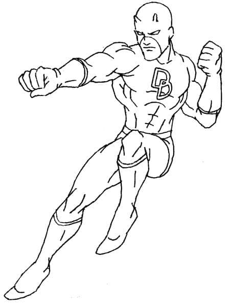 Attacco di Daredevil da colorare