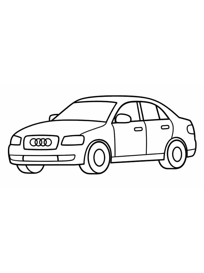 Audi Disegna facile stampabile da colorare