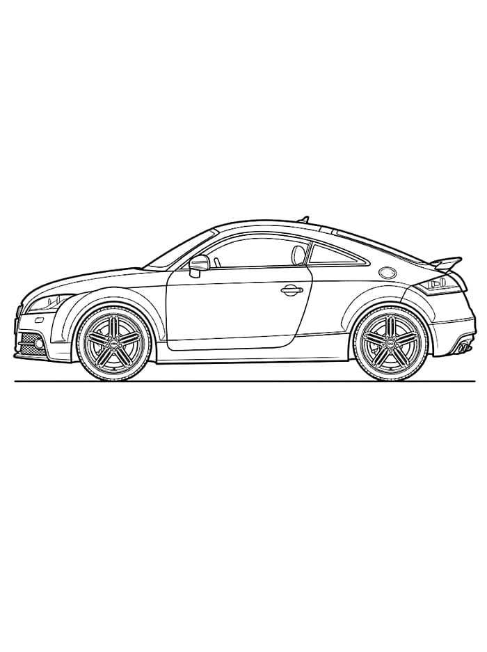 Audi TT Vista laterale da colorare