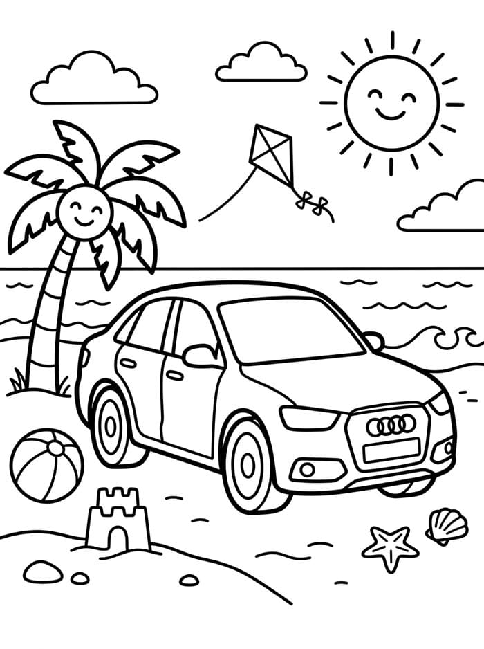 Audi d'estate da colorare