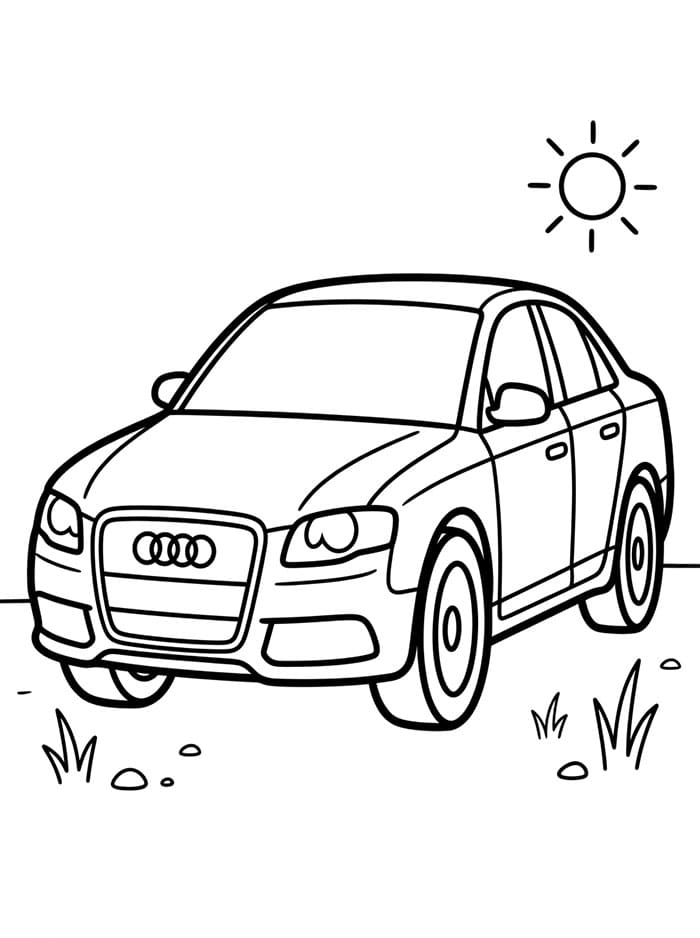 Audi e sole da colorare