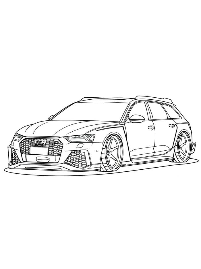 Audi facile per bambini da colorare