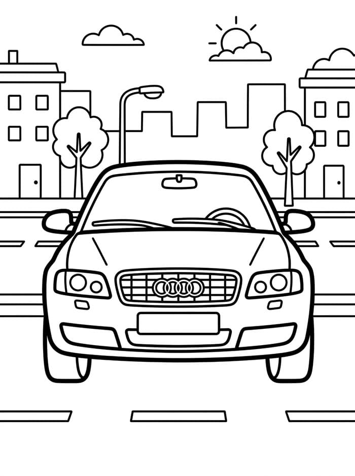 Audi in città da colorare