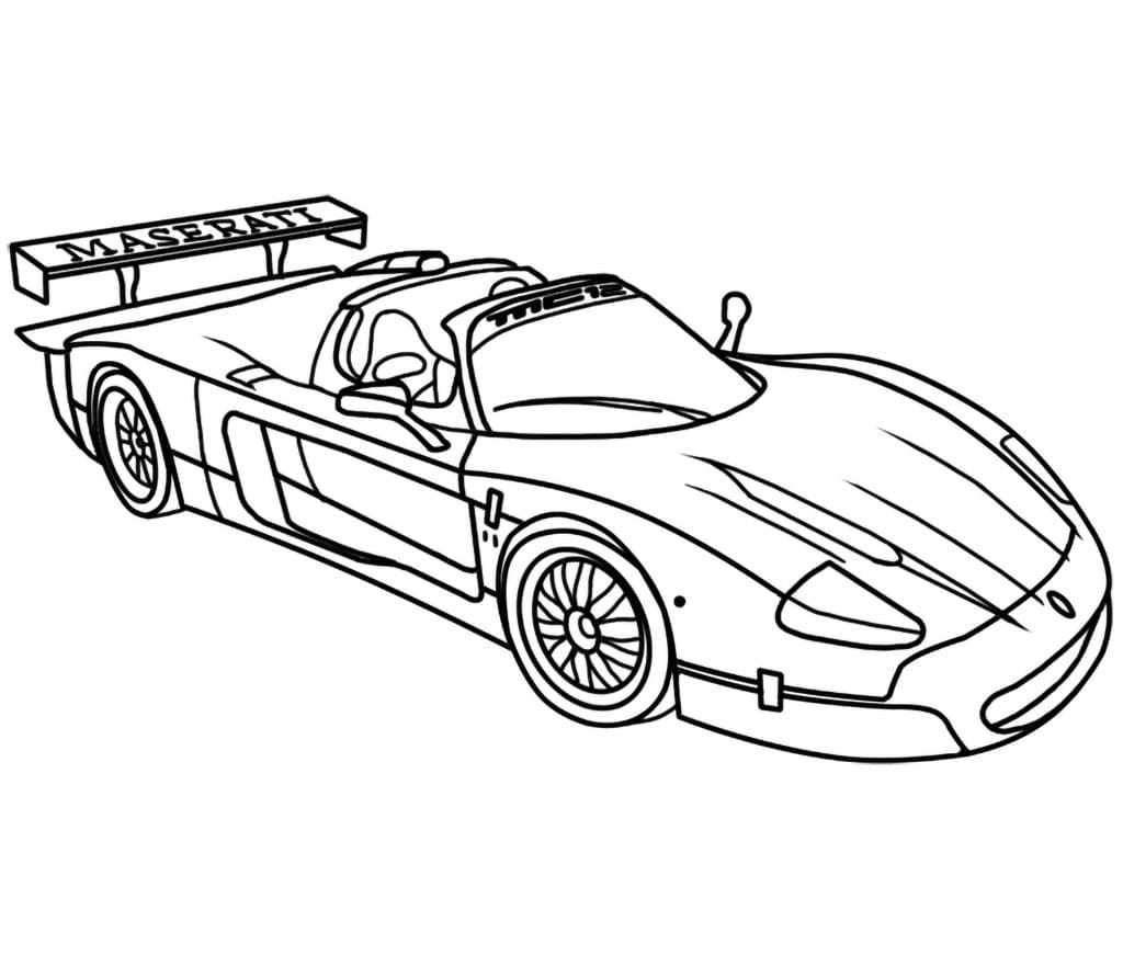 Auto Maserati MC12 da colorare