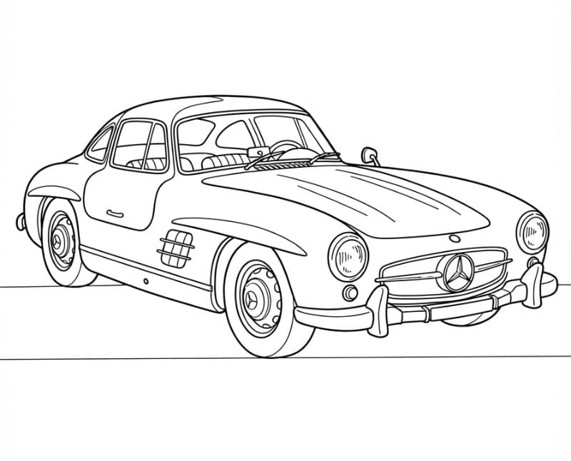 Auto Mercedes per bambini da colorare