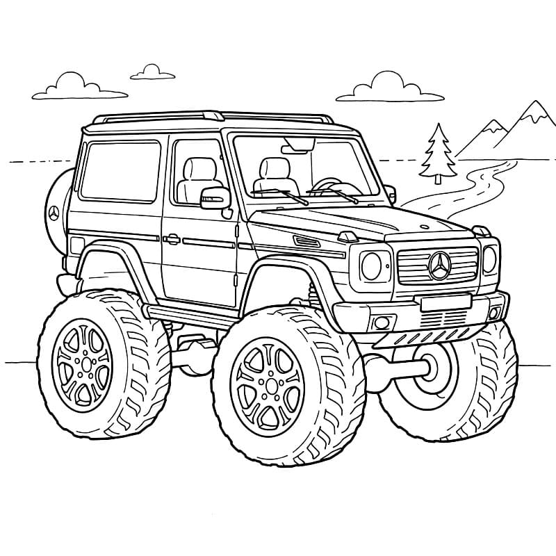 Auto Mercedes da colorare