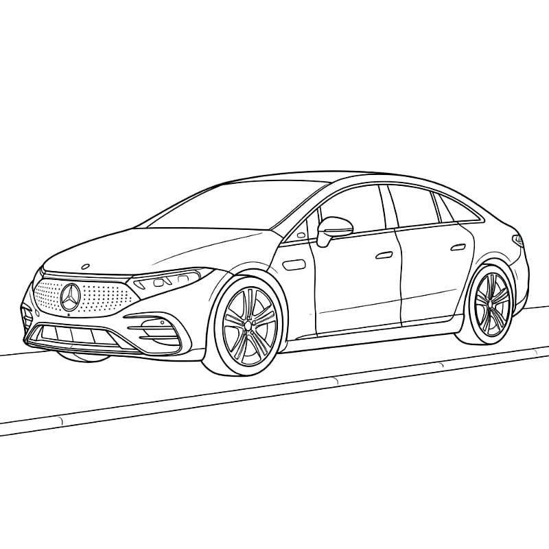 Auto elettrica Mercedes da colorare