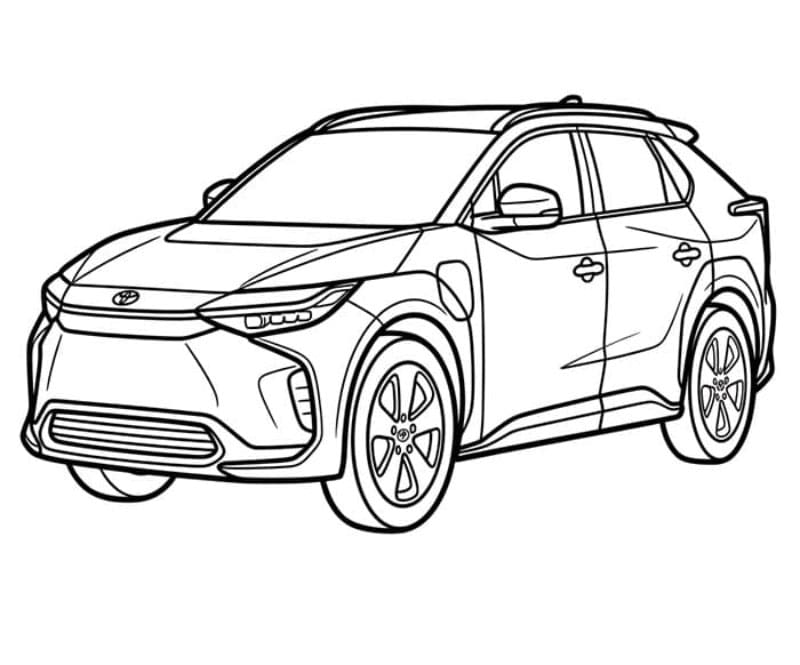 Auto elettrica Toyota da colorare