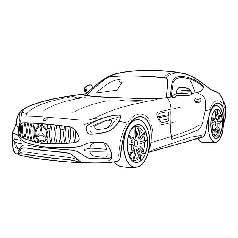 Auto sportiva Mercedes da colorare