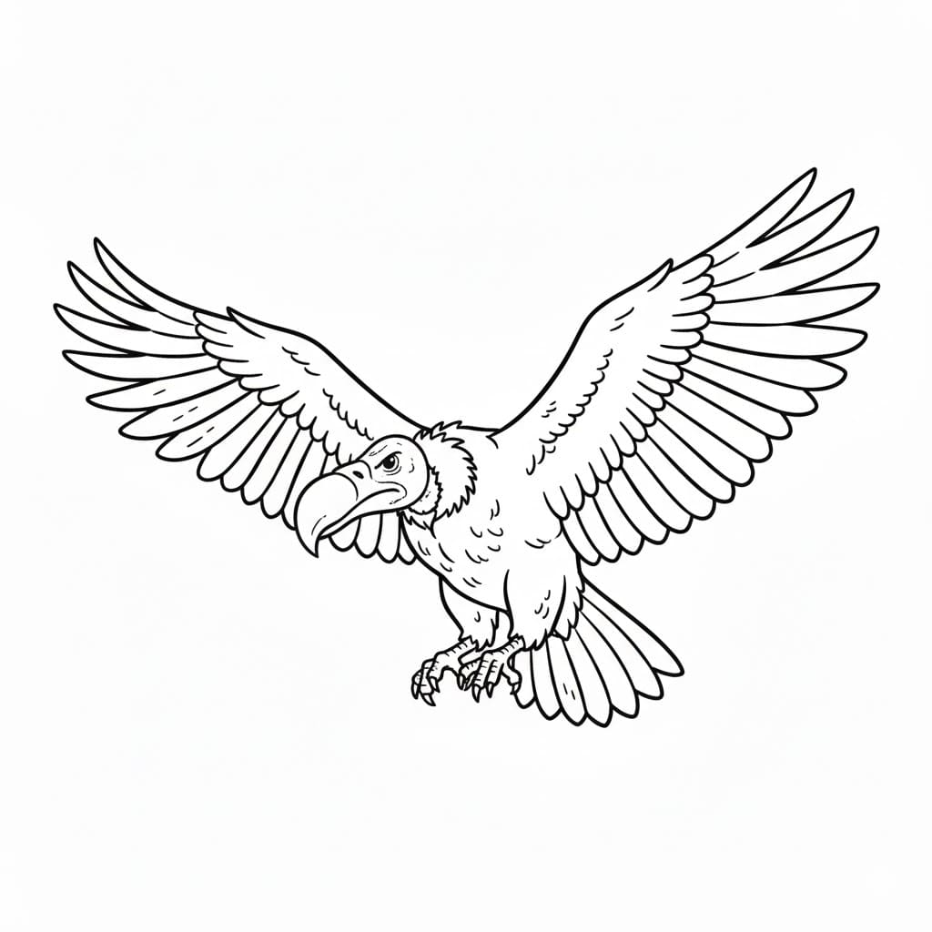 Avvoltoio dal becco curvo da colorare