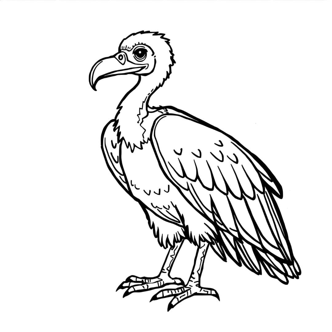 Avvoltoio di base da colorare