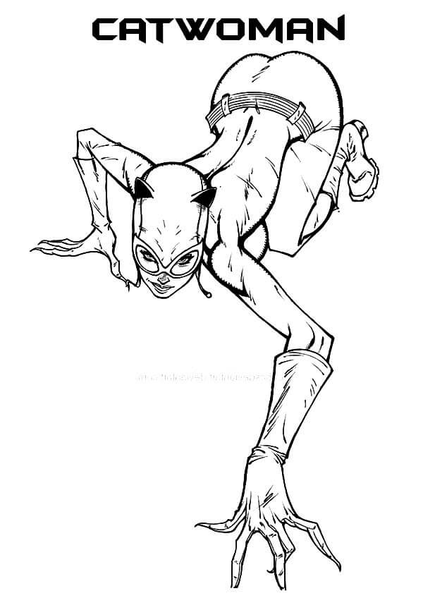 Awesome Catwoman da colorare