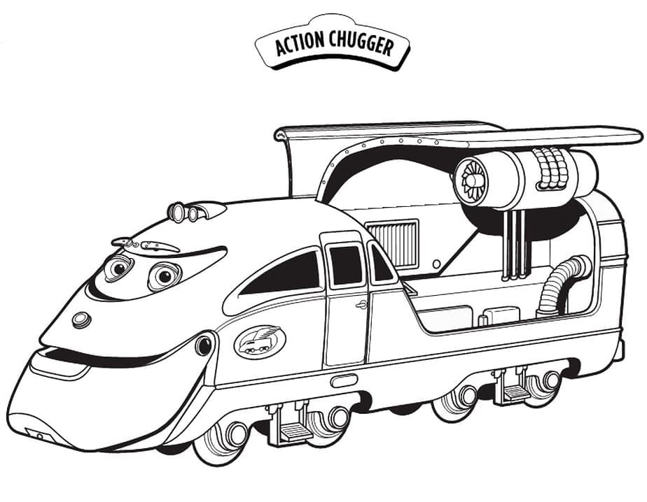 Azione Chugger in Chuggington da colorare