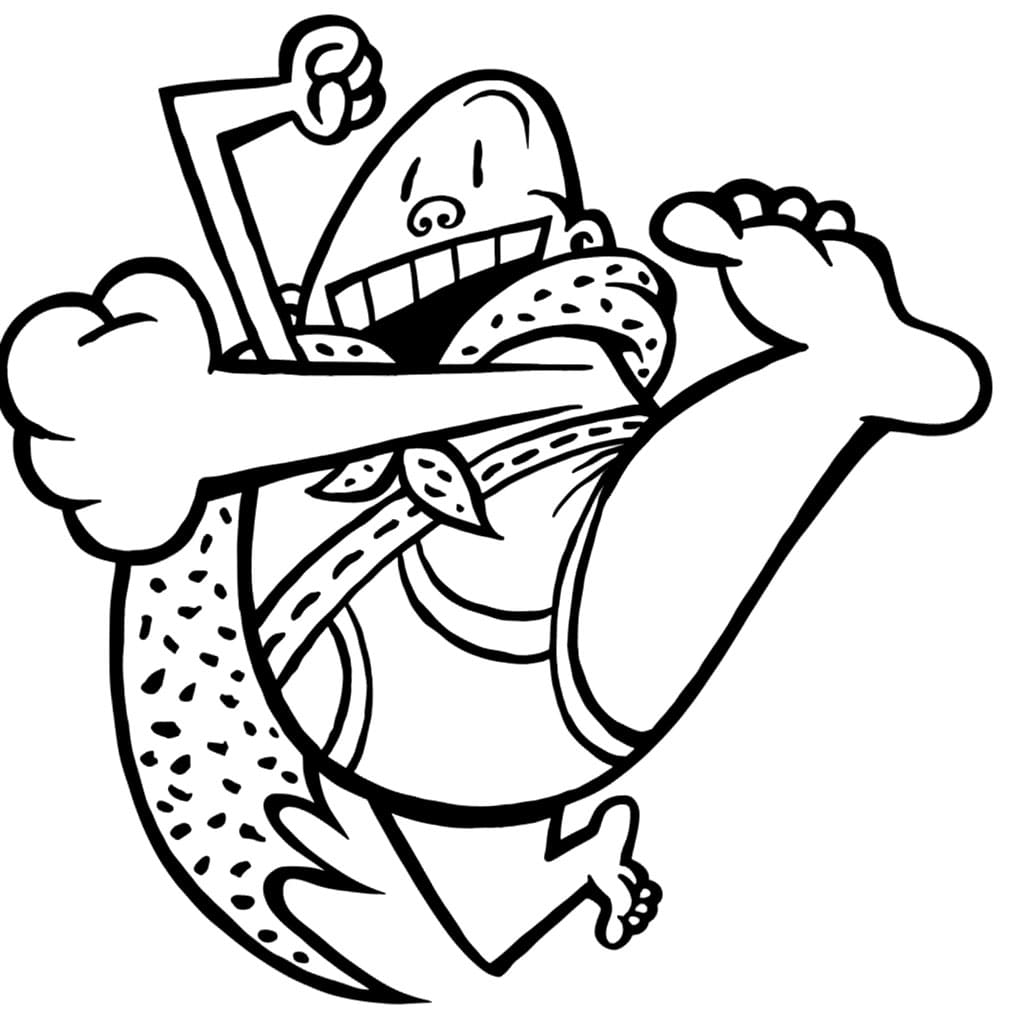 Azione di Capitan Mutanda da colorare