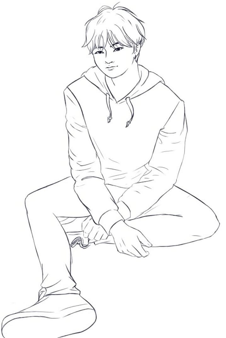 BTS Bel Ragazzo da colorare