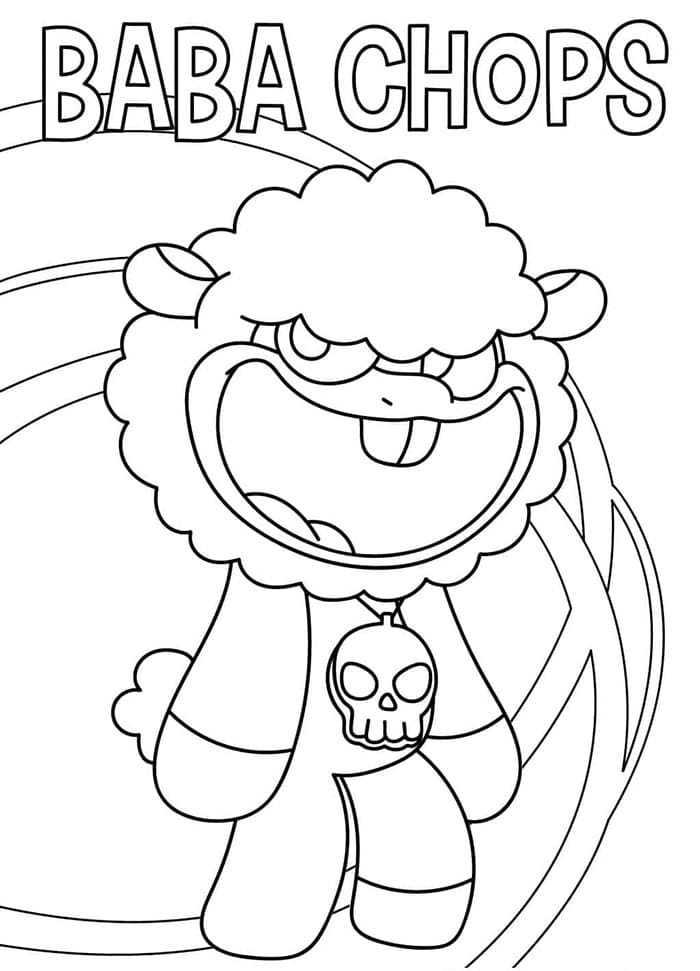 Baba Chops da Nightmare Critters da colorare