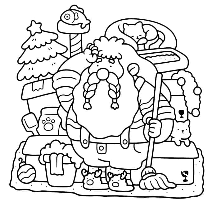 Babbo Natale Coco Wyo da colorare
