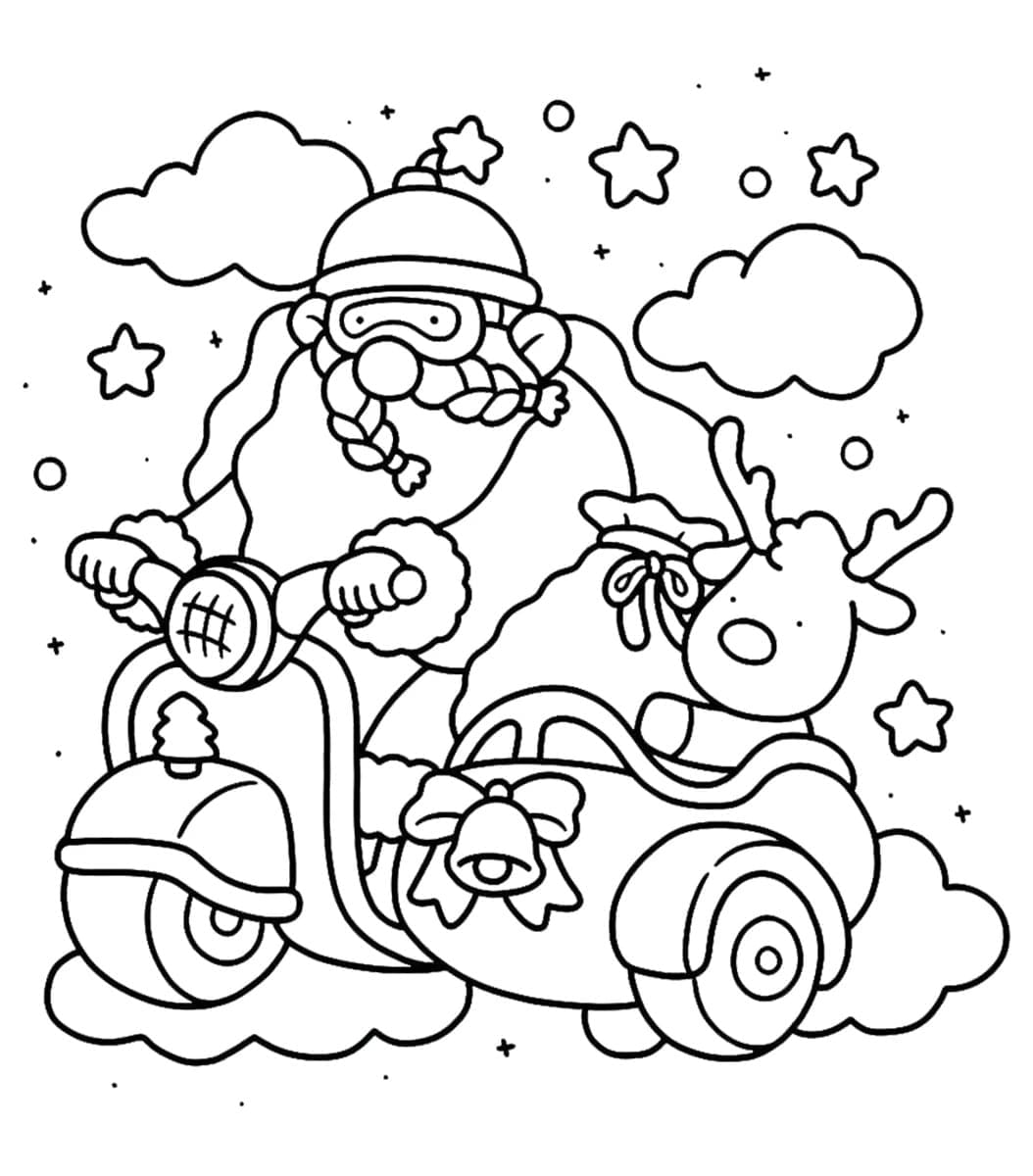 Babbo Natale di Coco Wyo da colorare
