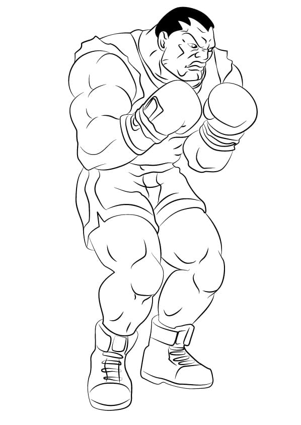 Balrog from Street Fighter da colorare