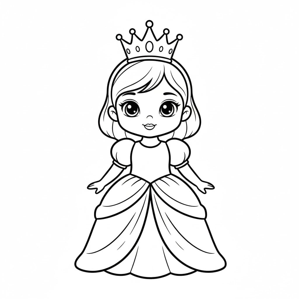Bambina che indossa una corona da colorare