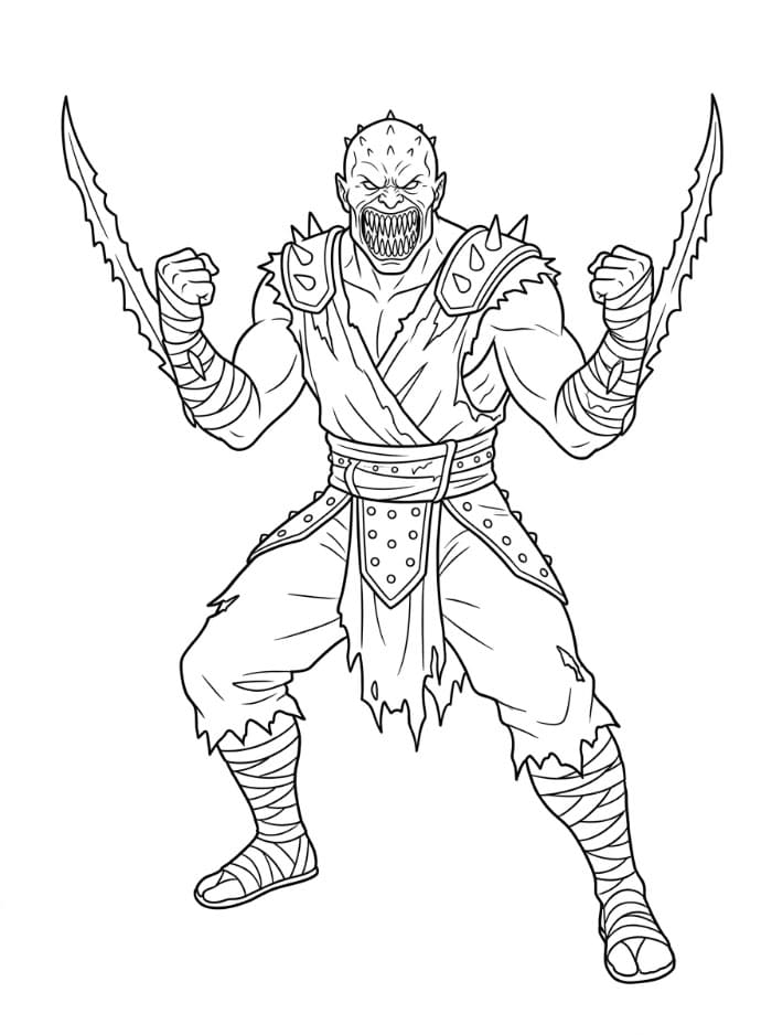 Baraka Mortal Kombat da colorare