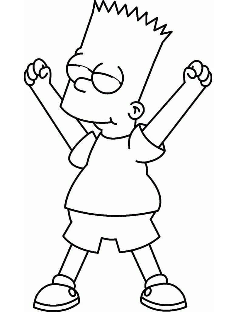 Bart Simpson ne I Simpson gratis da colorare