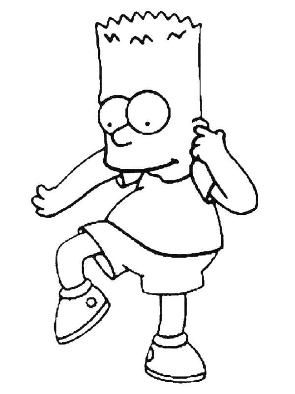 Bart Simpson stampabile da colorare