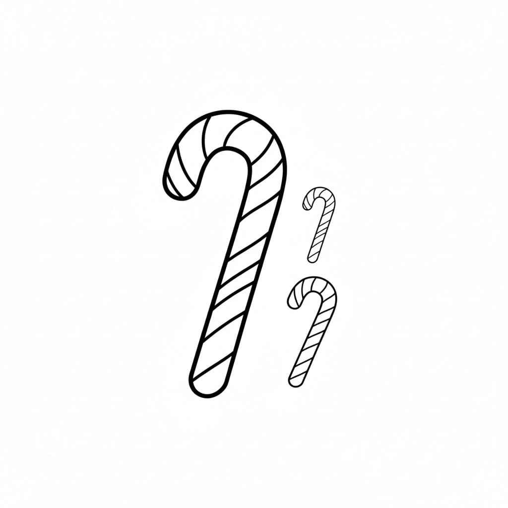 Bastoncini di zucchero grandi e piccoli da colorare